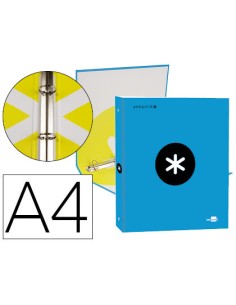 CI | Carpeta liderpapel antartik a4 forrada 4 anillas 25...