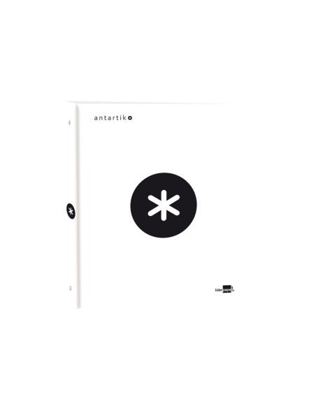 CI | Carpeta liderpapel antartik a4 forrada 4 anillas 25 mm redondas color blanco