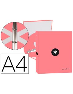 CI | Carpeta liderpapel antartik a4 forrada 4 anillas 25...
