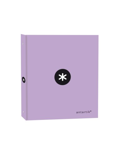 CI | Carpeta liderpapel antartik a4 forrada 4 anillas 25 mm redondas color lavanda