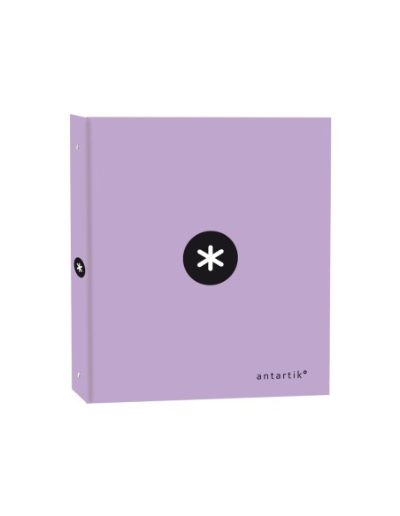 CI | Carpeta liderpapel antartik a4 forrada 4 anillas 25 mm redondas color lavanda
