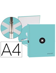 CI | Carpeta liderpapel antartik a4 forrada 4 anillas 25...