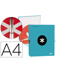 CI | Carpeta liderpapel antartik a4 forrada 4 anillas 25...