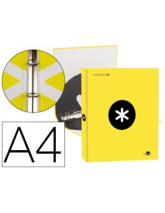CI | Carpeta liderpapel antartik a4 forrada 4 anillas 25...