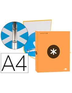 CI | Carpeta liderpapel antartik a4 forrada 4 anillas 25...