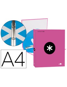 CI | Carpeta liderpapel antartik a4 forrada 4 anillas 25...