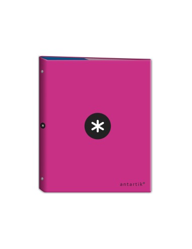 CI | Carpeta liderpapel antartik a4 forrada 4 anillas 25 mm redondas color rosa