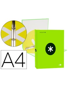 CI | Carpeta liderpapel antartik a4 forrada 4 anillas 25...