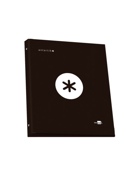 CI | Carpeta 4 anillas 40 mm mixtas liderpapel antartik a4 forrada color negro