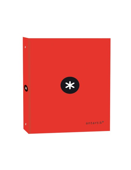 CI | Carpeta 4 anillas 40 mm mixtas liderpapel antartik a4 forrada color rojo