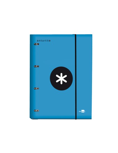 CI | Carpeta con recambio liderpapel antartik a4 cuadro 5 mm forrada 4 anillas 25mm color azul