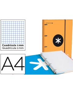 CI | Carpeta con recambio liderpapel antartik a4 cuadro 5...