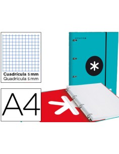 CI | Carpeta con recambio liderpapel antartik a4 cuadro 5...