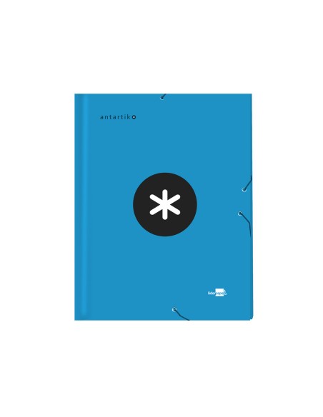 CI | Carpeta liderpapel antartik clasificadora a4 12 departamentos gomas carton forrado color azul