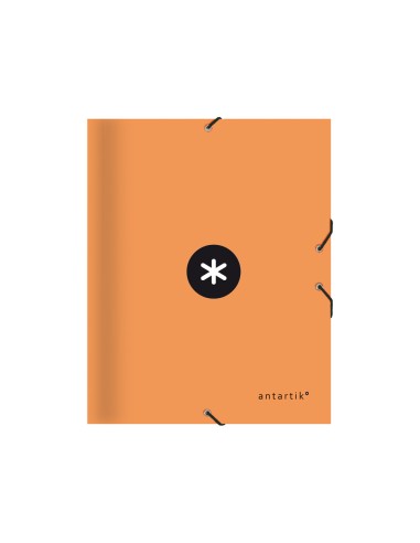 CI | Carpeta liderpapel antartik clasificadora a4 12 departamentos gomas carton forrado color naranja