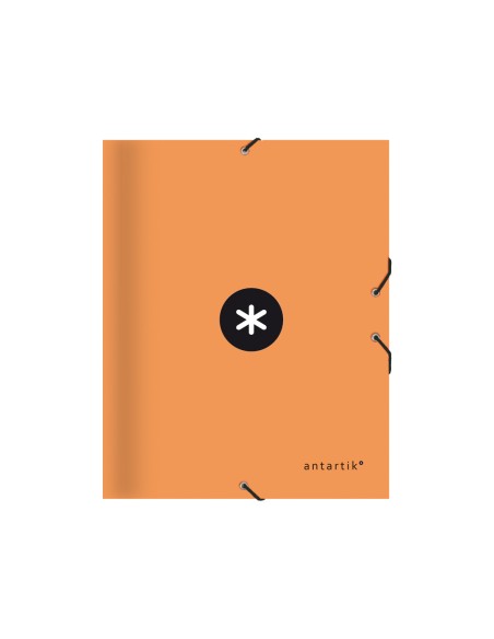 CI | Carpeta liderpapel antartik clasificadora a4 12 departamentos gomas carton forrado color naranja