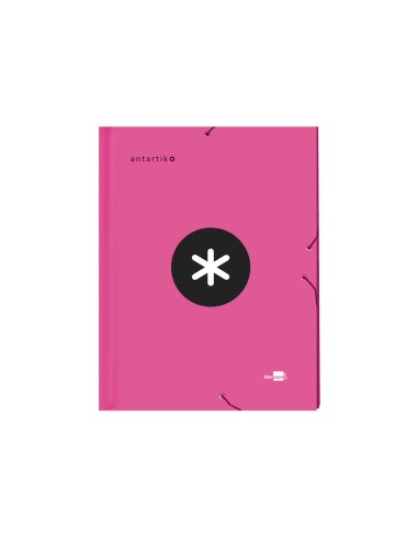CI | Carpeta liderpapel antartik clasificadora a4 12 departamentos gomas carton forrado color rosa