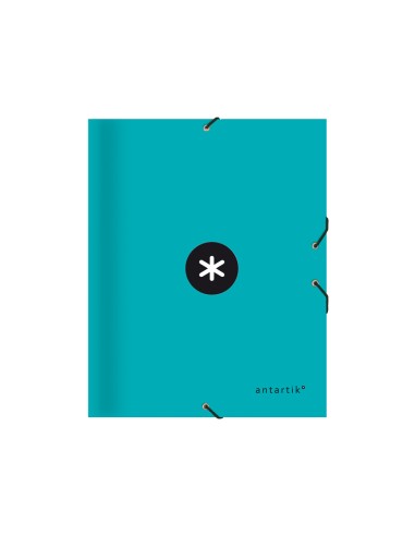 CI | Carpeta liderpapel antartik clasificadora a4 12 departamentos gomas carton forrado color turquesa