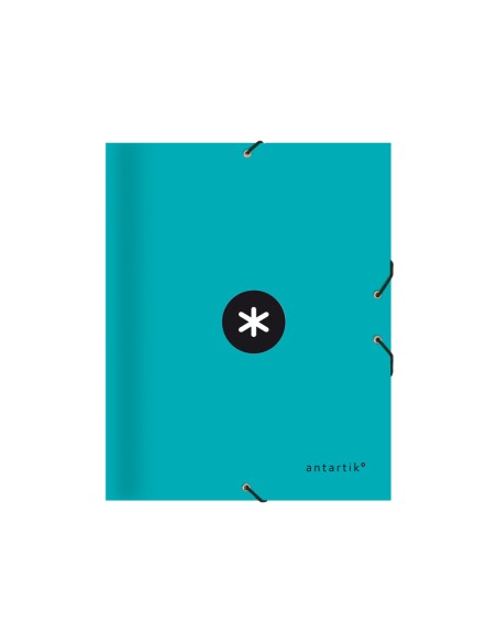 CI | Carpeta liderpapel antartik clasificadora a4 12 departamentos gomas carton forrado color turquesa