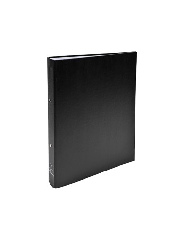 CI | Carpeta de 2 anillas 30mm redondas exacompta din a4 carton forrado negro
