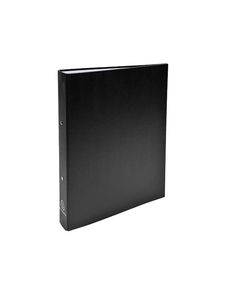 CI | Carpeta de 2 anillas 30mm redondas exacompta din a4 carton forrado negro