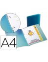 CI | Carpeta liderpapel 2 anillas redondas mini 15 mm 49072 polipropileno din a4 azul translucido