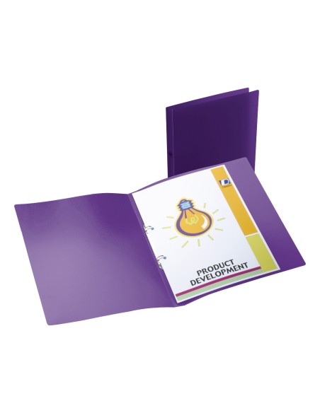CI | Carpeta liderpapel 2 anillas redondas mini 15 mm 49076 polipropileno din a4 violeta