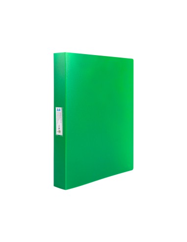 CI | Carpeta liderpapel 4 anillas 25 mm mixtas polipropileno din a4 verde manzana opaco