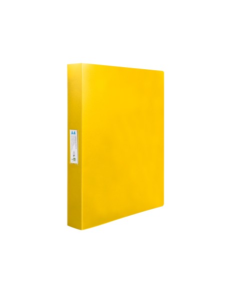 CI | Carpeta liderpapel 4 anillas 25 mm mixtas polipropileno din a4 amarillo fluor opaco