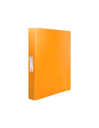 CI | Carpeta liderpapel 4 anillas 25 mm mixtas polipropileno din a4 naranja fluor opaco