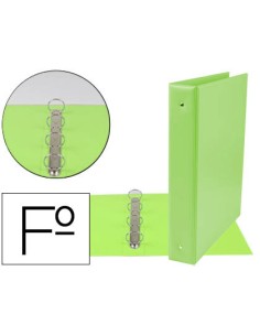CI | Carpeta liderpapel 4 anillas 40 mm redondas plastico...