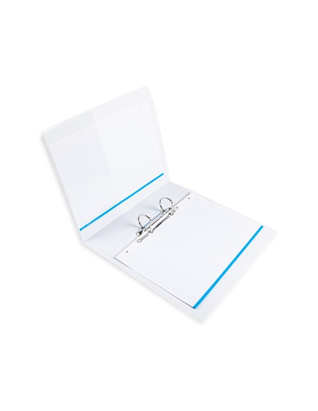 CI | Carpeta canguro 2 anillas mixtas 40mm liderpapel a4 plastico blanca