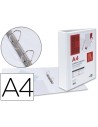 CI | Carpeta canguro 2 anillas mixtas 55mm liderpapel a4 plastico blanca