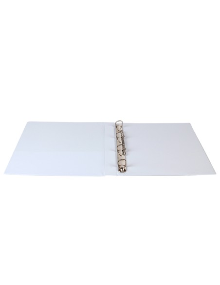 CI | Carpeta canguro 4 anillas mixtas 16mm liderpapel a4 plastico blanca