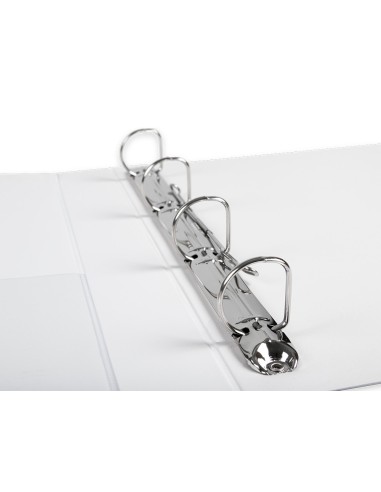 CI | Carpeta canguro 4 anillas mixtas 25mm liderpapel a4 plastico blanca