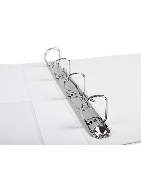 CI | Carpeta canguro 4 anillas mixtas 25mm liderpapel a4 plastico blanca