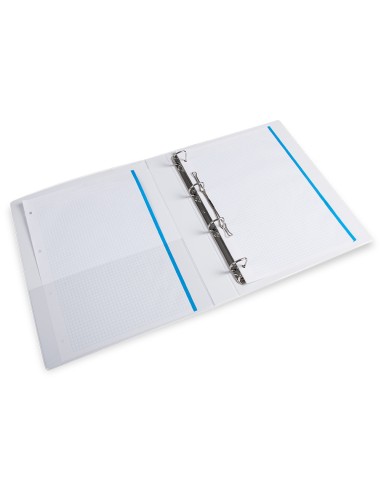 CI | Carpeta canguro 4 anillas mixtas 25mm liderpapel a4 plastico blanca