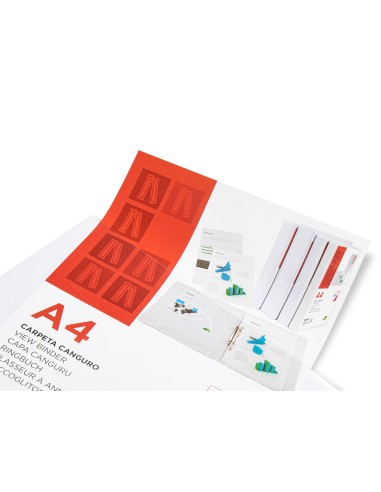 CI | Carpeta canguro 4 anillas mixtas 25mm liderpapel a4 plastico blanca