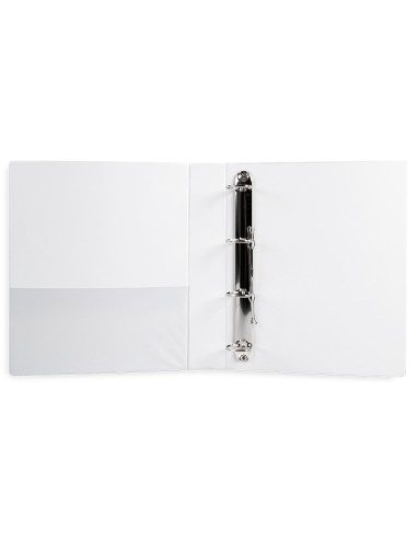 CI | Carpeta canguro 4 anillas mixtas 40mm liderpapel a4 plastico blanca