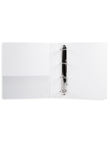 CI | Carpeta canguro 4 anillas mixtas 40mm liderpapel a4 plastico blanca