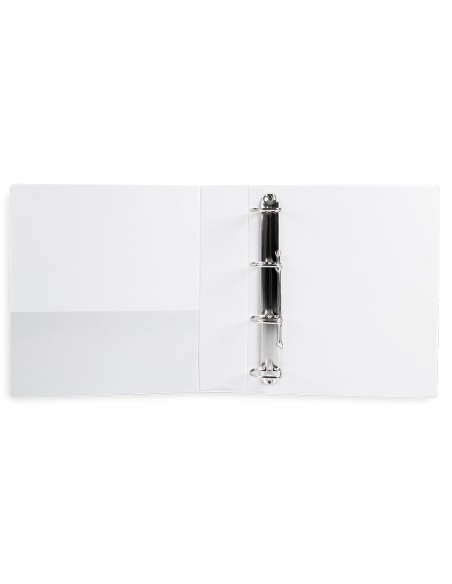 CI | Carpeta canguro 4 anillas mixtas 55mm liderpapel a4 plastico blanca