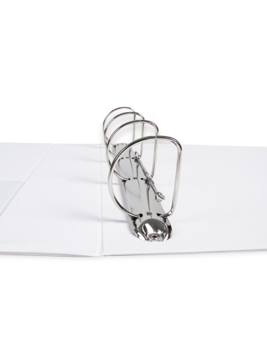 CI | Carpeta canguro 4 anillas mixtas 55mm liderpapel a4 plastico blanca