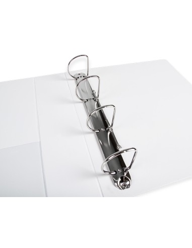 CI | Carpeta canguro 4 anillas mixtas 55mm liderpapel a4 plastico blanca