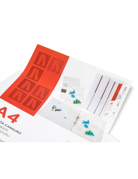 CI | Carpeta canguro 4 anillas mixtas 55mm liderpapel a4 plastico blanca