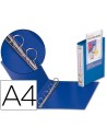 CI | Carpeta liderpapel canguro 4 anillas mixtas 25 mm 43452 polipropileno din a4 azul