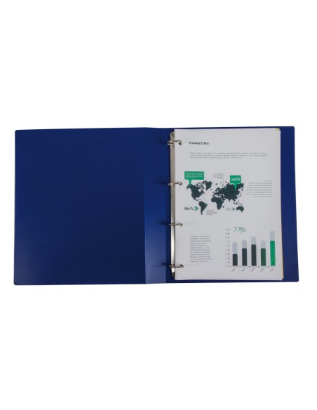 CI | Carpeta liderpapel canguro 4 anillas mixtas 25 mm 43452 polipropileno din a4 azul