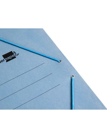 CI | Carpeta liderpapel gomas folio 3 solapas carton pintado azul