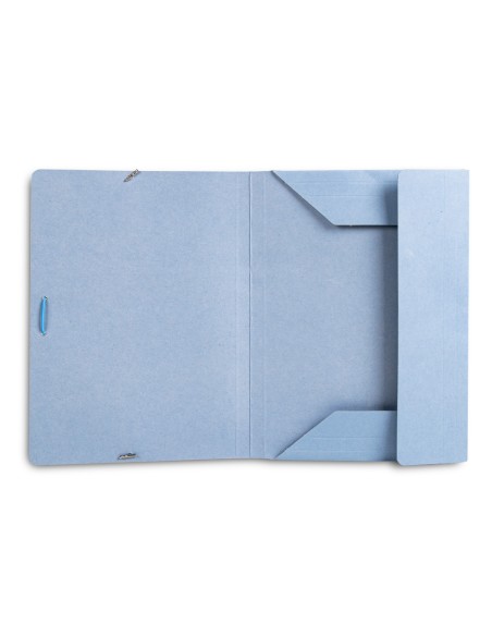 CI | Carpeta liderpapel gomas folio 3 solapas carton pintado azul