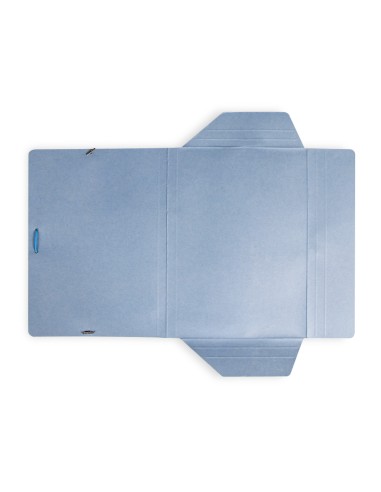 CI | Carpeta liderpapel gomas folio 3 solapas carton pintado azul