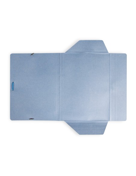 CI | Carpeta liderpapel gomas folio 3 solapas carton pintado azul